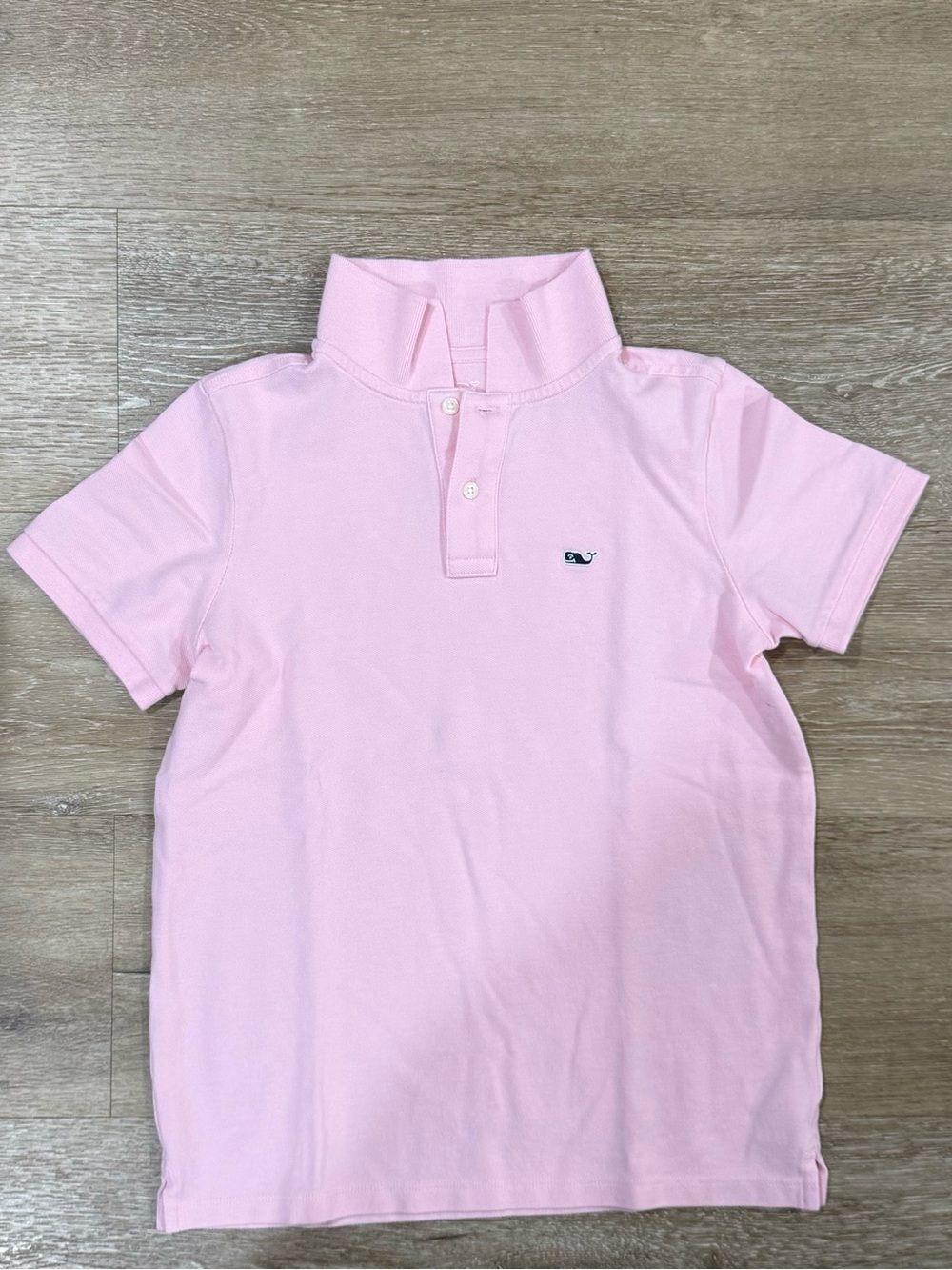 Vineyard Vines Light Pink Boys Polo with Whale Logo